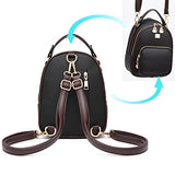 Gashen Women'S Mini Pu Leather Backpack Purse Casual Drawstring Daypack Convertible Shoulder Bag