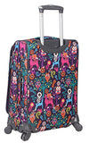 Lily Bloom Carry On Expandable Design Pattern Luggage With Spinner Wheels For Woman (20In,