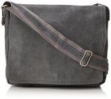 David King & Co. Full Flap Messenger Distressed, Grey, One Size