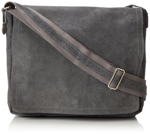 David King & Co. Full Flap Messenger Distressed, Grey, One Size
