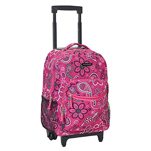 Rockland Luggage 17 Inch Rolling Backpack, Bandana, Medium