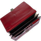 Sharo Leather Bags Thin Style Italian Leather Brief And Messenger Bag (Apricot)