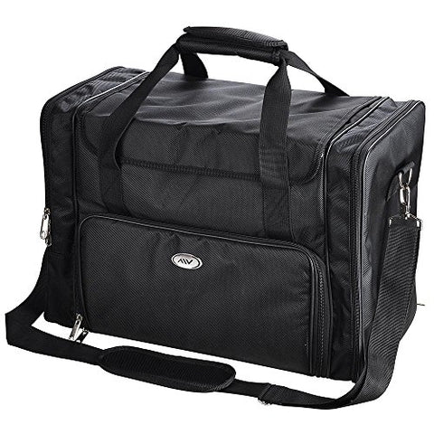 AW 1200D Oxford Pro Black Soft Makeup Train Bag Case Pockets 17x9x12 Artist Cosmetic Organizer