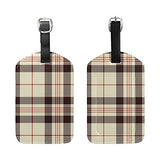 Luggage Tags Vintage Geometric Striped Plaid Tartan Checkered Gingham Travel Baggage Tags