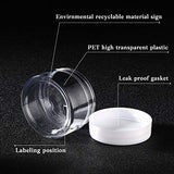 4 Pieces Round Clear Wide-mouth Leak Proof Plastic Container Jars with Lids for Travel Storage Makeup Beauty Products Face Creams Oils Salves Ointments DIY Slime Making or Others (1 oz, White)