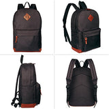 Youngerbaby Pu Leather Bottom 14" Men Women Laptop Backpack Lightweight Portable Daypack For School