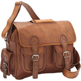 Sharo Leather Bags Satchel (Dark Brown)