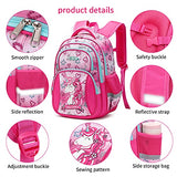 Kids Unicorn Backpack for Girls Elementary Kindergarten Preschool School Bag 16″ Multifunctional Cute Large Capacity