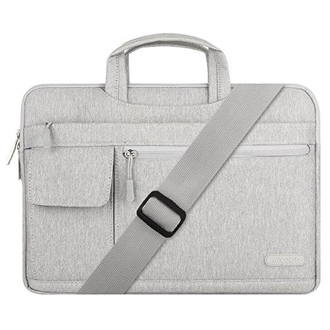 Mosiso Polyester Flapover Laptop Messenger Shoulder Bag Case Cover Briefcase Compatible 13-13.3