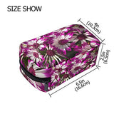 Toiletry Bag Beautiful Purple Flowers Womens Beauty Makeup Case Brush Cosmetic Organizer