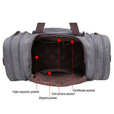 ABage Large Duffle Bag Canvas Travel Overnight Gym Weekend Tote Luggage Duffel Bags, Black