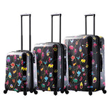 Mia Toro Mistico Hardside Spinner Luggage 3Pc Set - Black