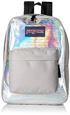Jansport Unisex High Stakes Silver Hologram Backpack