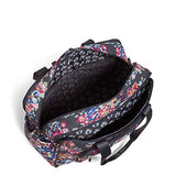 Vera Bradley Iconic Deluxe Weekender Travel Bag, Signature Cotton, pretty Posies