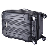 Goplus Globalway Expandable 20" Abs Carry On Luggage Travel Bag Trolley Suitcase (Black)