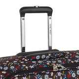 Ninewest Women'S Packmeup 24 In Expandable Spinner, Black Multi Floral Print