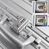 TRAVELKING All Aluminum Luggage Hard Shell Suitcase with Wheels Carry On Spinner Suitcase (Silver 20 Inch)