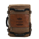 ABage Men's Vintage Shoulder Bag Canvas Crossbody Travel Laptop Daypack Backpack, Khaki