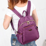 Cloth Shake Nylon Water-Resistant Backpack Bag - Top Handle Rucksack Lightweight Durable Casual