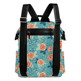 Colourlife Pink Roses Stylish Casual Shoulder Backpacks Laptop School Bags Travel Multipurpose