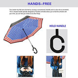 Spar. Saa Double Layer Inverted Umbrella With C-Shaped Handle, Anti-Uv Waterproof Windproof