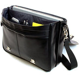 Alpine Swiss Leather Briefcase Laptop Case Messenger Bag1 Year Mfgs Warranty