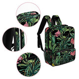 LORVIES Tropical Palm Leaves And Flowers School Bag for Student Bookbag Women Travel Backpack Casual Daypack Travel Hiking Camping