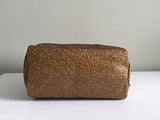 SAKS Bronze Speclked Cosmetic Case
