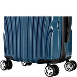 Olympia Usa Vortex 29" Expandable Hardside Checked Spinner Luggage (Icy Blue)