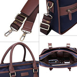 Banuce Mens Waterproof Nylon and Faux Leather 14 Inch Laptop Briefcase Messenger Bag Business
