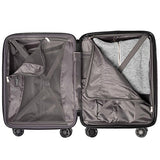 Gabbiano Avila 3 Piece Expandable Hardside Spinner Luggage Set (Dark Grey)