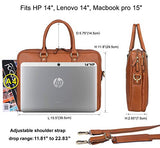 Banuce Vintage Full Grain Italian Leather Briefcase for Men Women Business Tote Messenger Satchel