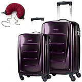 Samsonite Winfield 2 Fashion 2 Piece Set Spinner 20 and 24 With Travel Pillow (One Size, Purple)
