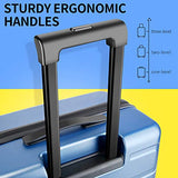 Luggage Sets, SHOWKOO 3 Piece Polycarbonate Durable Hardshell & Lightweight Suitcase Double Wheels TSA Lock City Fashion Blue 20in24in28in