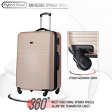 2 Pc Luggage Set Durable Lightweight Hard Case Spinner Suitecase 20In29In Lug2 Ly06Scale Champagne