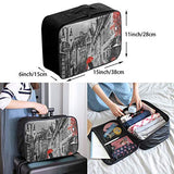 Travel Bags Oil Painting City Red Tree Portable Suitcase Trolley Handle Luggage Bag
