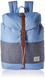 Herschel Post Mid-Volume, Hydrangea/Dark Chambray Crosshatch/Tan Synthetic Leather