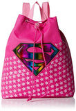 Warner Brothers Girls' Supergirls Mini Backpack, HOT Pink