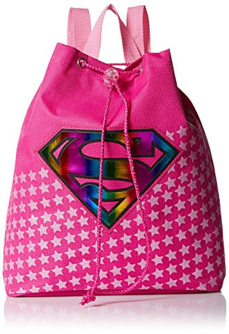 Warner Brothers Girls' Supergirls Mini Backpack, HOT Pink