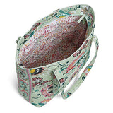 Vera Bradley Iconic Vera Tote, Signature Cotton, Mint Flowers