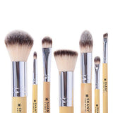 Shany 7 Piece Petite Pro Bamboo Brush Set With Carrying Case, I Love Bamboo