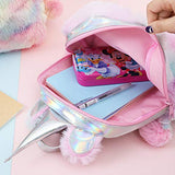 Yorki Girls Plush Unicorn Backpack Fashion,Shool Women Unicorn Bag Travel,Cute Bookbag for Unicorn Party Supplies-Pink