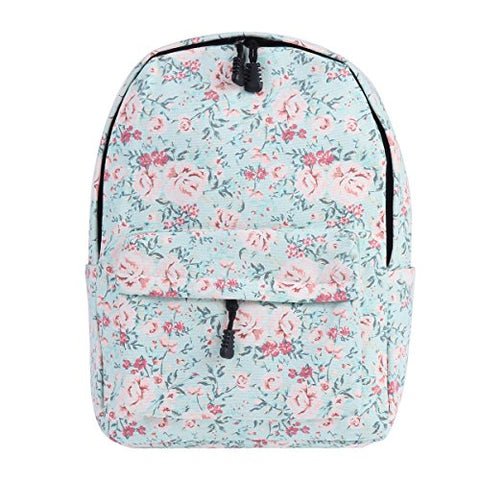 Damara Womens Allover Zipper Utility Expandable Canvas Backpack,Light Green