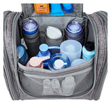Hanging Travel Toiletry Bag Cosmetic Make up Organizer for Women and Men (Grey)