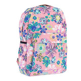 Damara Womens Vintage Flower Printed Simple Classic School Bag,Pink