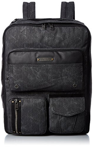 Diesel Men'S Superrgear Touch Gear Back Backpack, Treated Black/Black