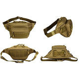 Military Fanny Pack Tactical Waist Bag Pack Waterproof Hip Belt Bag Pouch for Hiking (Jungle camo)