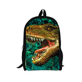 Doginthehole Cool Crazy Dinosaur Print Book Bags For Grade 1-3 Kindergarden Boys