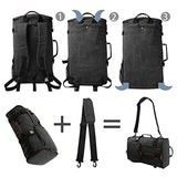G-FAVOR 40L Travel Backpack,Vintage Canvas Rucksack Convertible Duffel Bag Flight Approved Luggage Carry Fit for 17 Inch Laptop