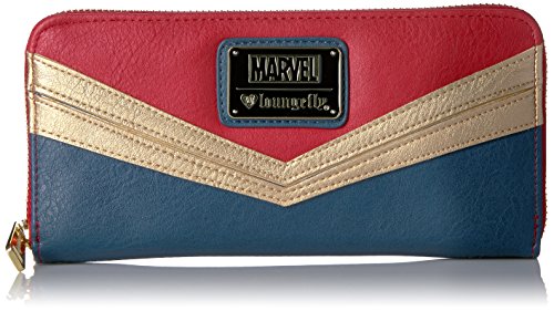 Loungefly Women's Captain Marvel Zip Around Wallet, Multi, One Size